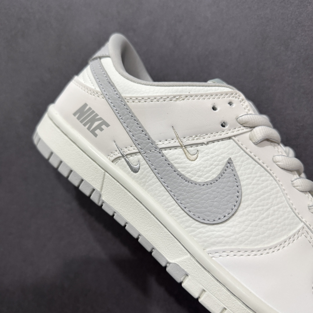 280  【定制版】Nike SB Dunk Low 联名三勾 米灰配色 低帮休闲运动滑板板鞋 SC9207-401