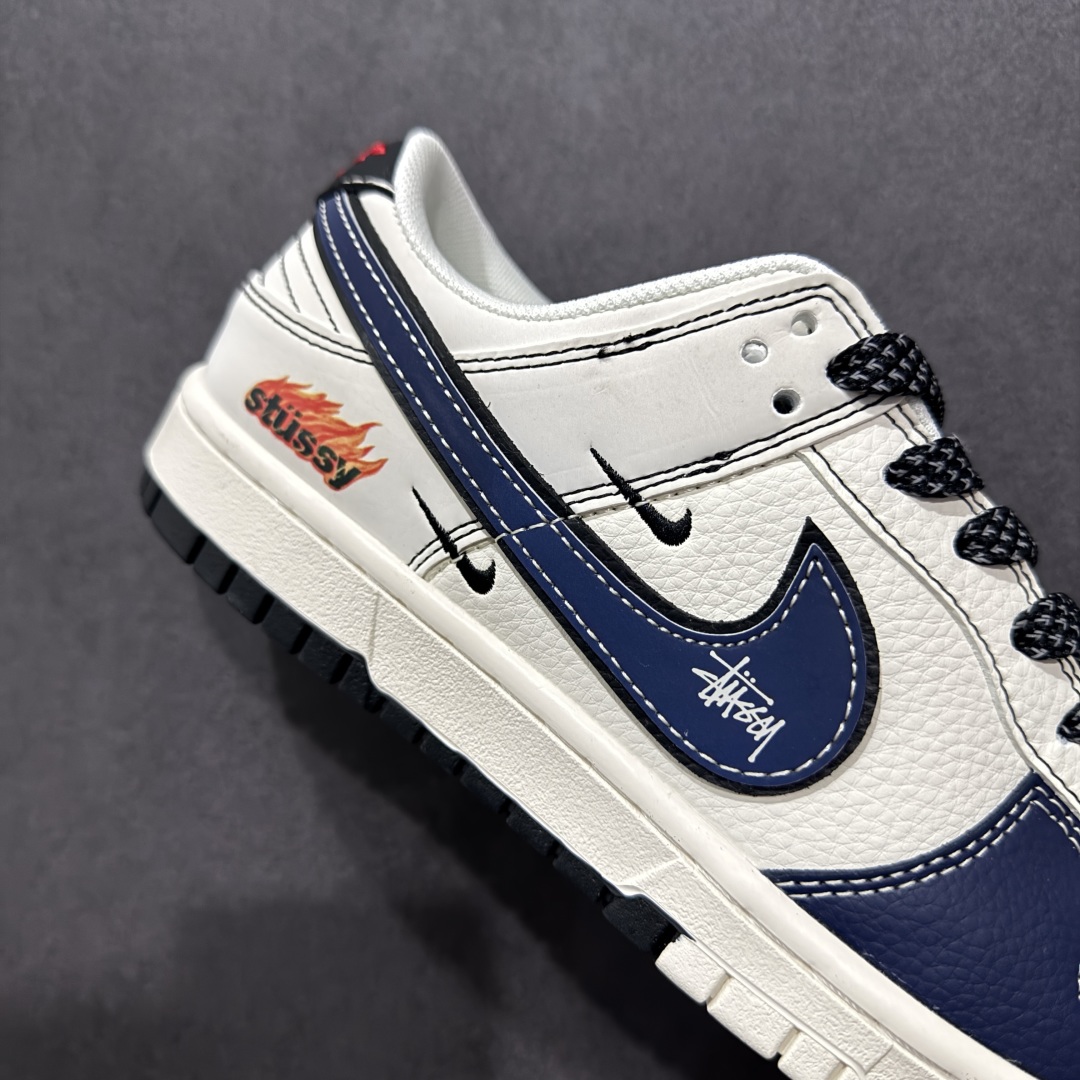 280  【定制版】Nike SB Dunk Low 斯图西联名 米蓝火焰 周年高端定制 低帮休闲板鞋 ZH2598-226