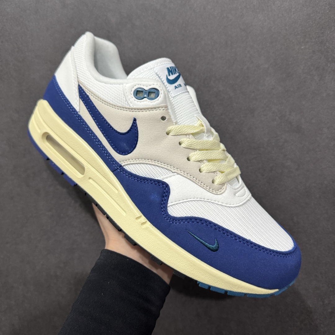 200  NK Air Max 1  初代复古气垫慢跑鞋白灰蓝 FQ8048-133