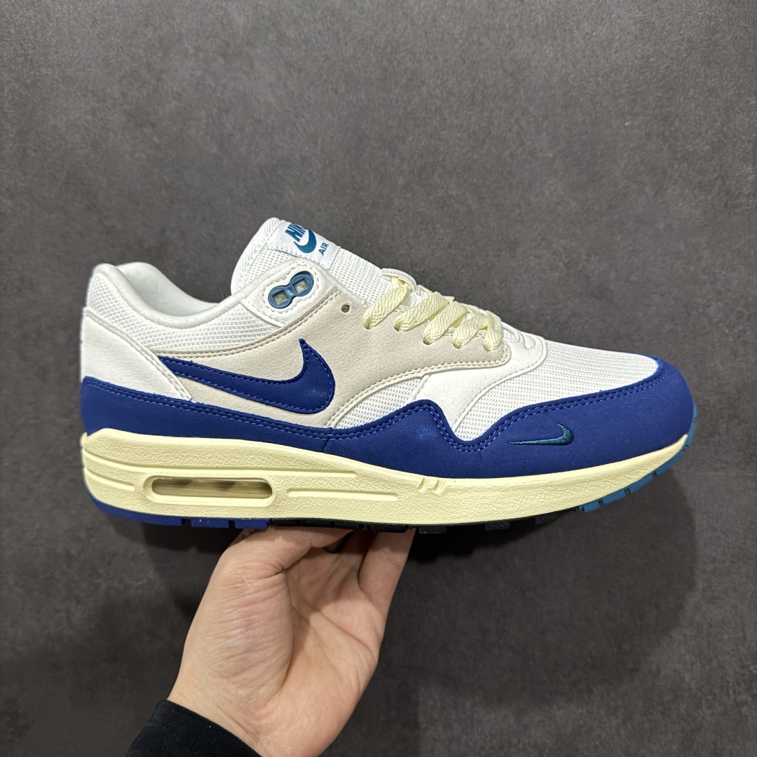 200  NK Air Max 1  初代复古气垫慢跑鞋白灰蓝 FQ8048-133