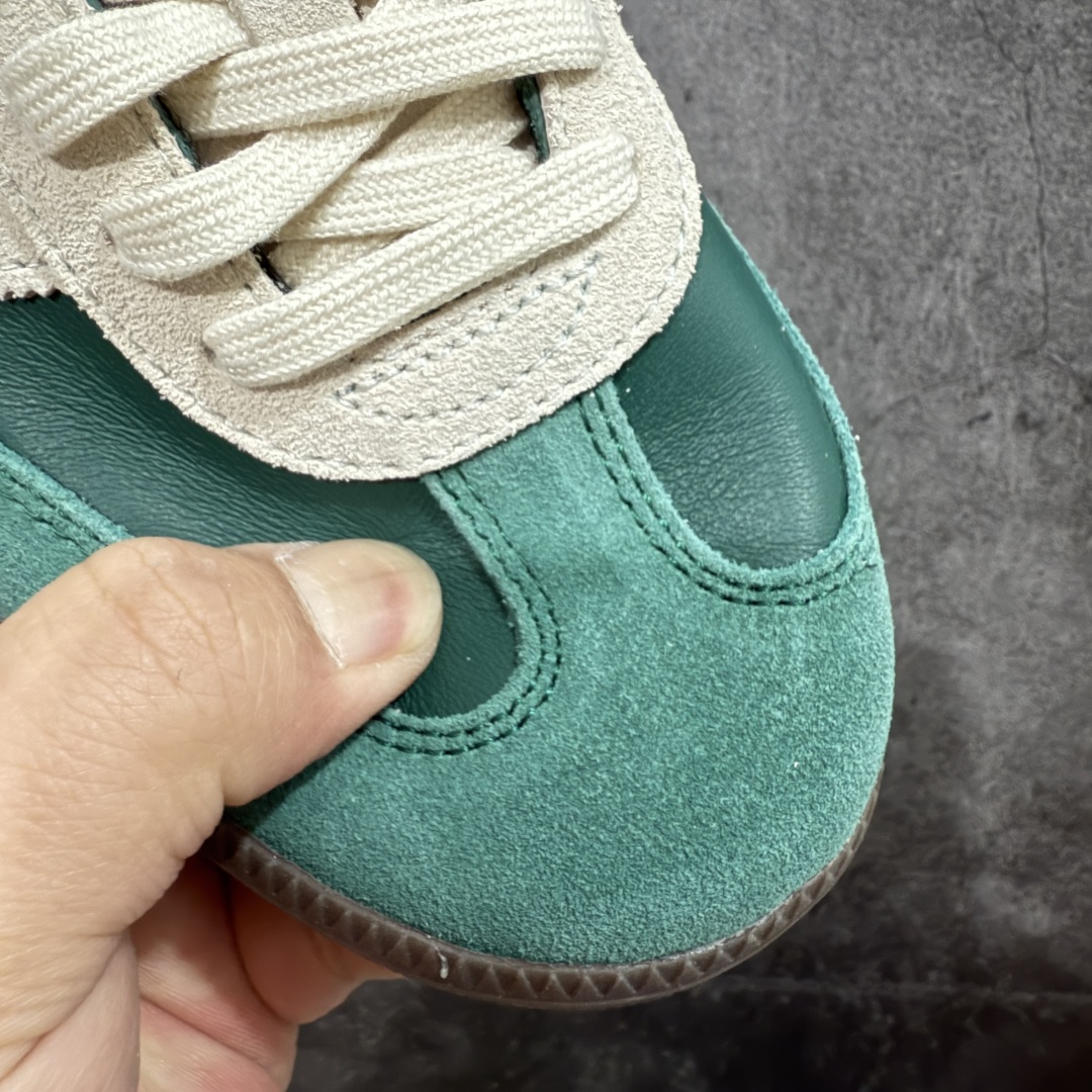 图片[4]-【CG纯原】市面最顶级品质没有之一！ 此版鞋身全部采用进口原厂头层皮 原厂头层 区分市面偷工减料！ Adidas Originals Samba 桑巴德训鞋 绿白 原版原楦原材，99.999%还原度 鞋带都是原厂的，系鞋带的方式都同步ZP！ 货号：JI3215 尺码：36 36.5 37 38 38.5 39 40 40.5 41 42 42.5 43 44 44.5 45-选品中心