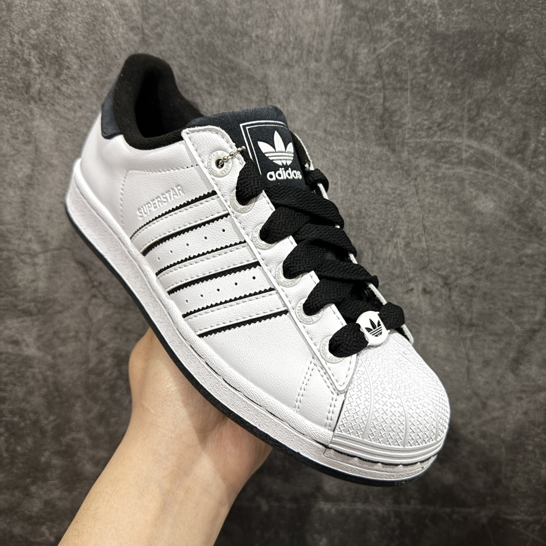  
【纯原】Adidas originals superstar 贝壳头 白黑
采用全新头层拼接皮革材质