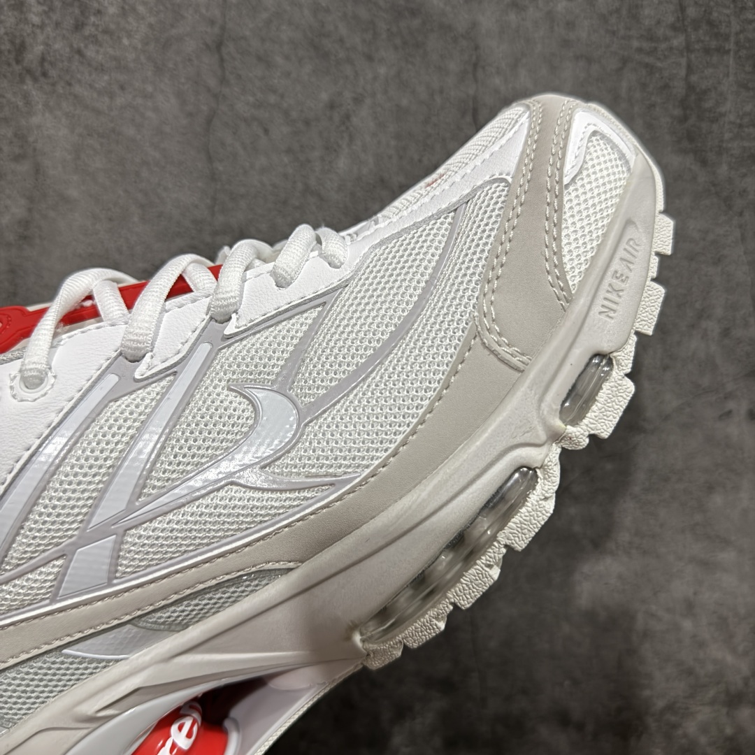 图片[6]-【外贸版】Supreme x Nike Shox Ride 2 SP联名扣篮系列休闲运动鞋.时尚男女篮球鞋缓震慢跑鞋 DN1615 101 Shox系列 舒适与时尚的完美结合，这款现代经典之作，凭借脚跟下方的四个支撑柱和前脚掌的Max Air技术，提供卓越的响应性缓震。鞋面采用真皮与合成革的混合材料，柔软且耐用。此外，鞋身的网眼材料和脚踝周围的通风孔得到了增强，能够保持脚部的凉爽。泡绵中底，橡胶外底。 货号： DN1615-100 尺码： 40-46 编码： T260270-选品中心