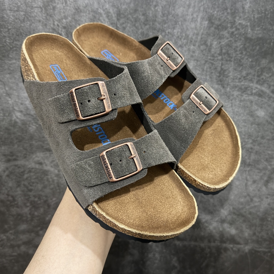 180  【DC纯原】Birkenstock Arizona 系列勃肯皮革绒面双扣时尚凉拖鞋