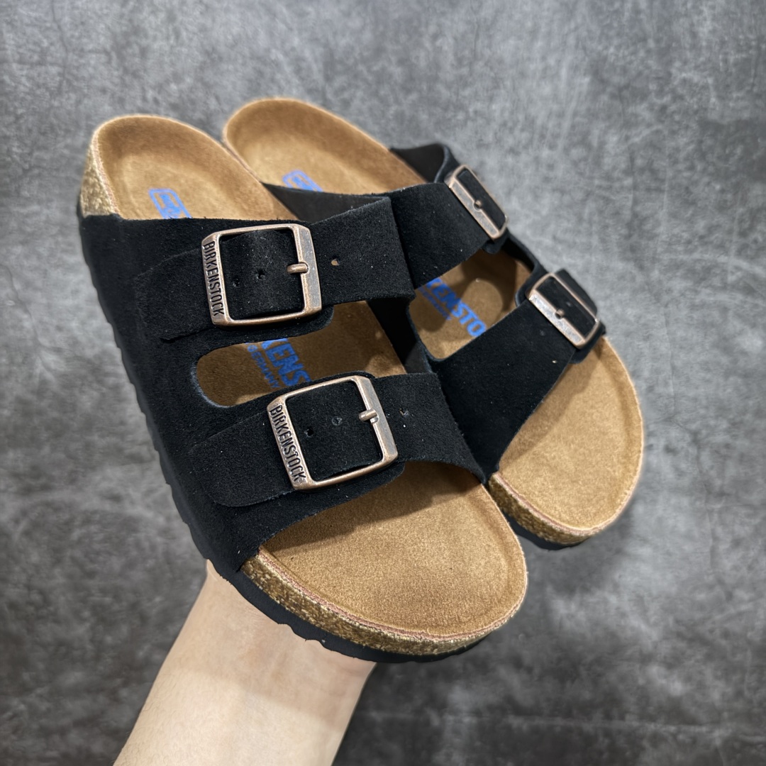 180  【DC纯原】Birkenstock Arizona 系列勃肯皮革绒面双扣时尚凉拖鞋