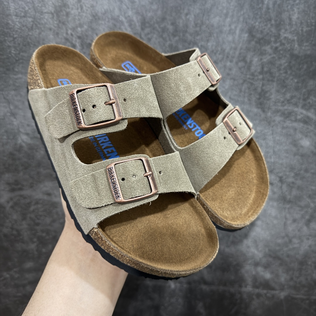 180  【DC纯原】Birkenstock Arizona 系列勃肯皮革绒面双扣时尚凉拖鞋