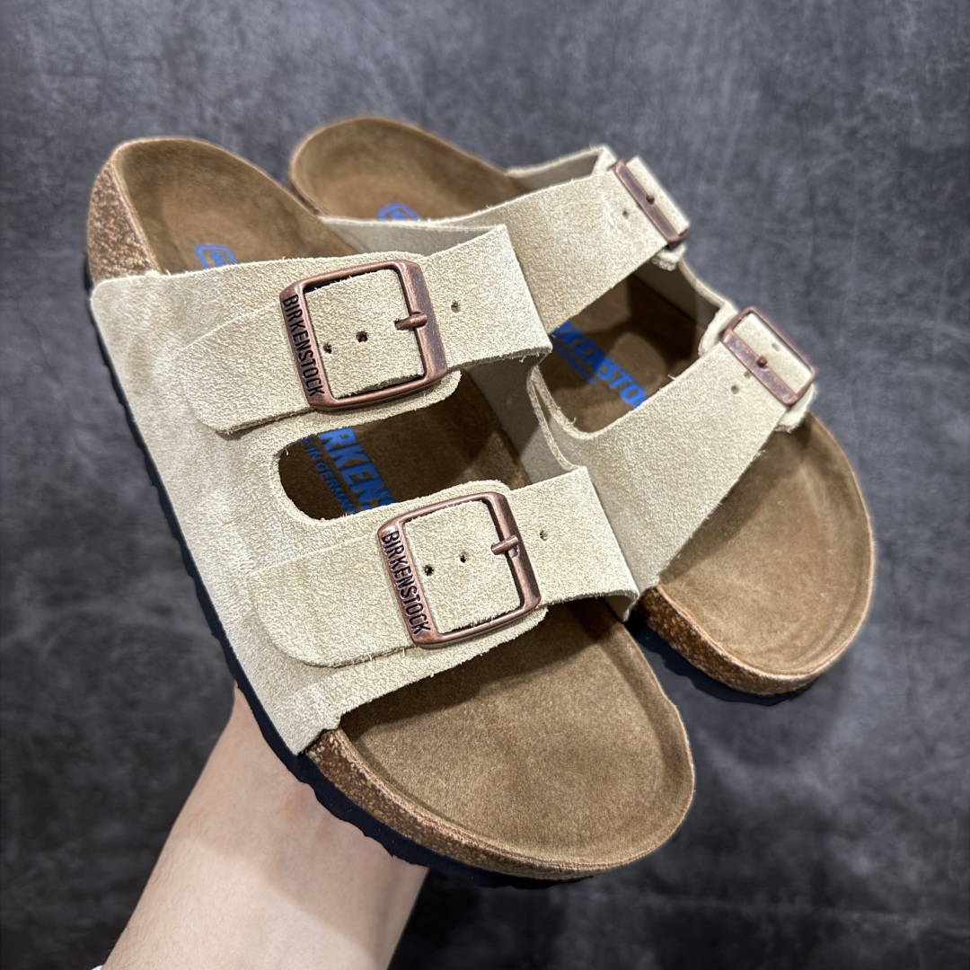 180  【DC纯原】Birkenstock Arizona 系列勃肯皮革绒面双扣时尚凉拖鞋