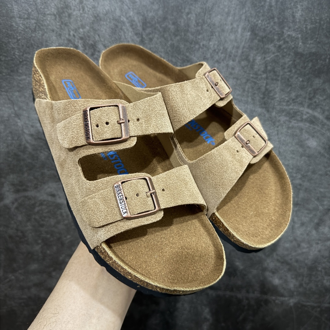 180  【DC纯原】Birkenstock Arizona 系列勃肯皮革绒面双扣时尚凉拖鞋