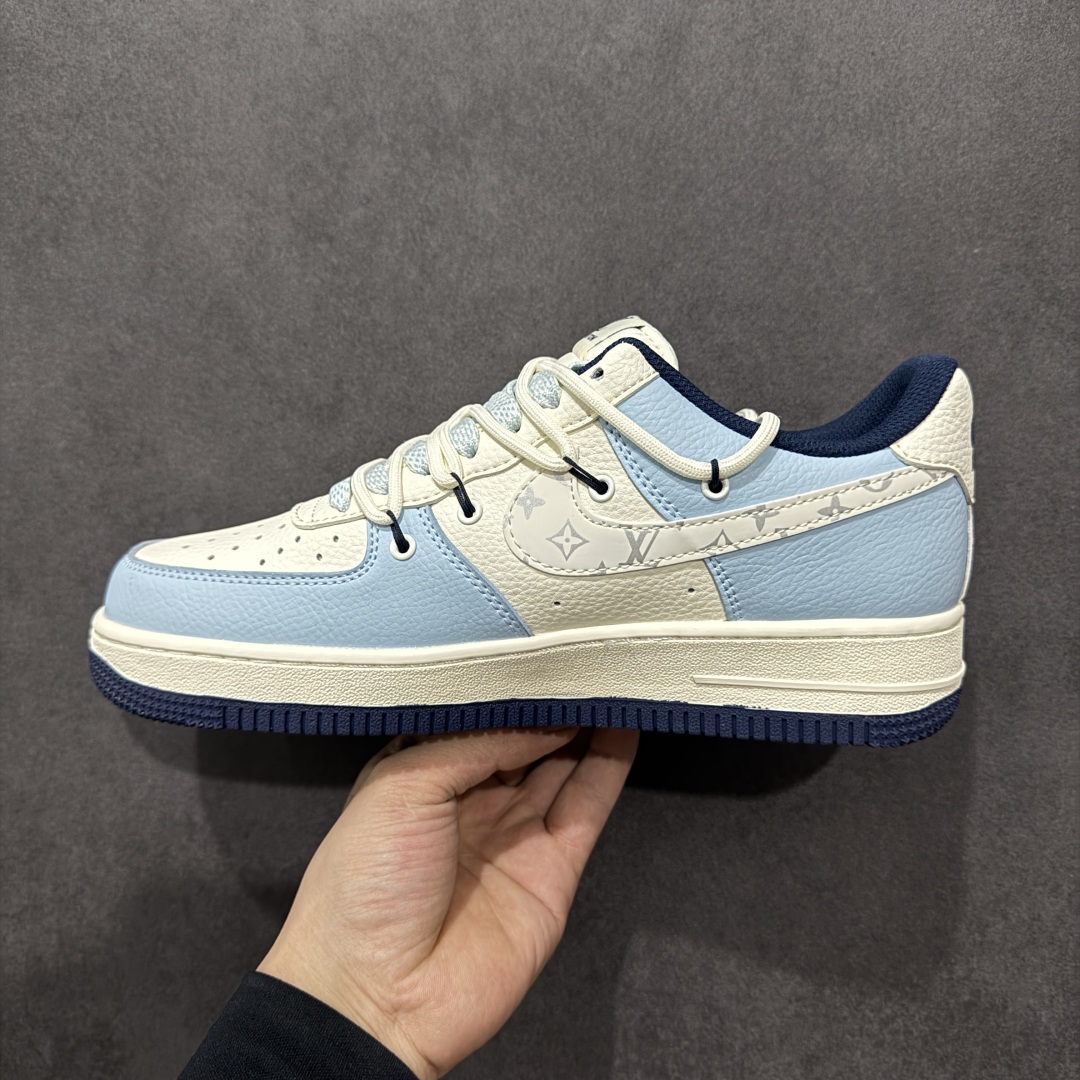 260  【定制版】Nike Air Force 1'07 Low LV联名 大学蓝抽绳 空军一号低帮休闲板鞋 DM6868-058
