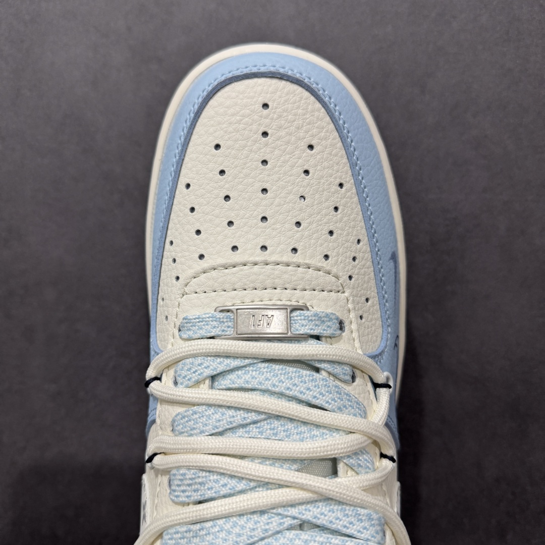 260  【定制版】Nike Air Force 1'07 Low LV联名 大学蓝抽绳 空军一号低帮休闲板鞋 DM6868-058