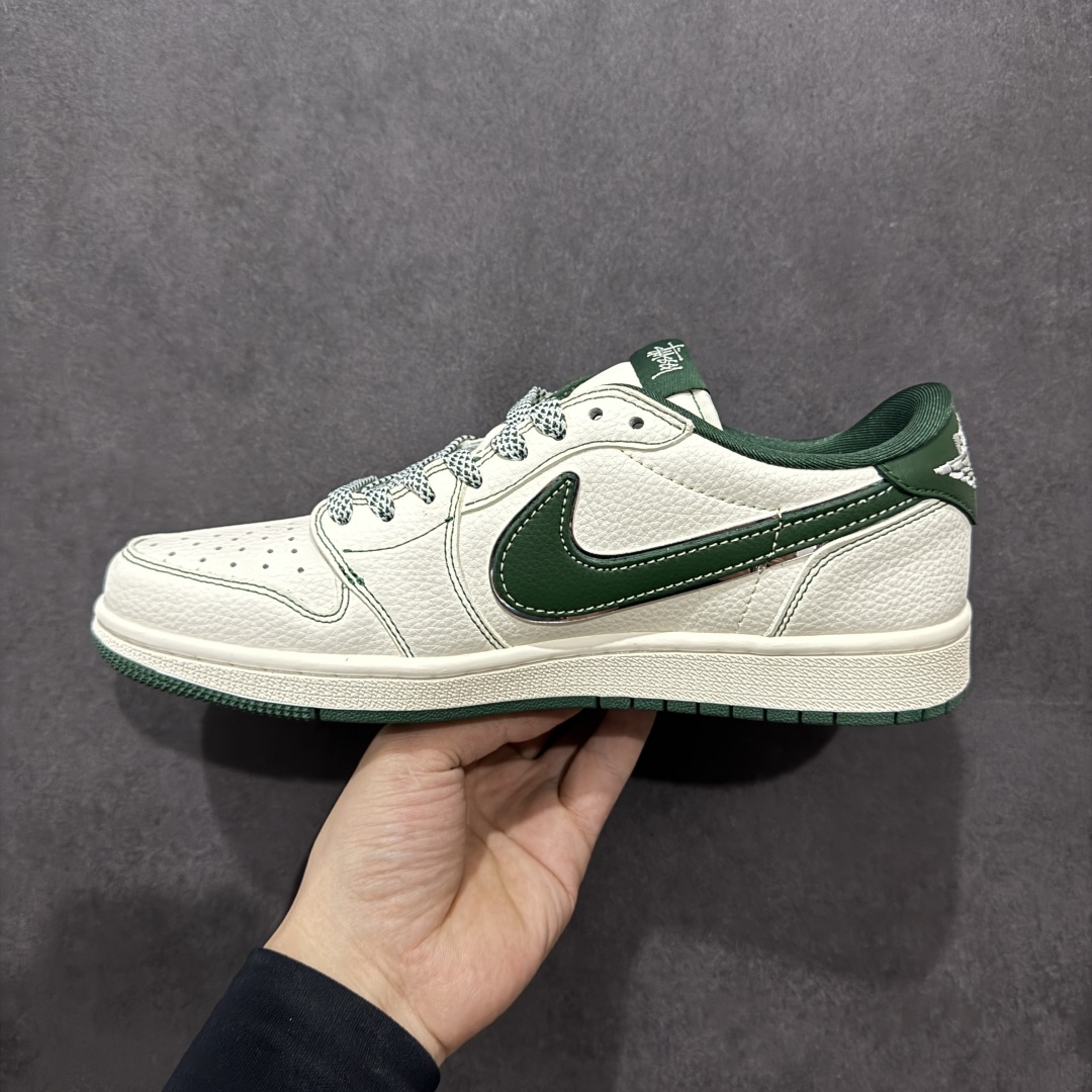 280  【定制版】Travis Scott x Fragment Design x Air Jordan 1 Low OG SP AJ1 乔1 斯图西联名 米绿黑8 低帮文化休闲板鞋 ZH2598-243