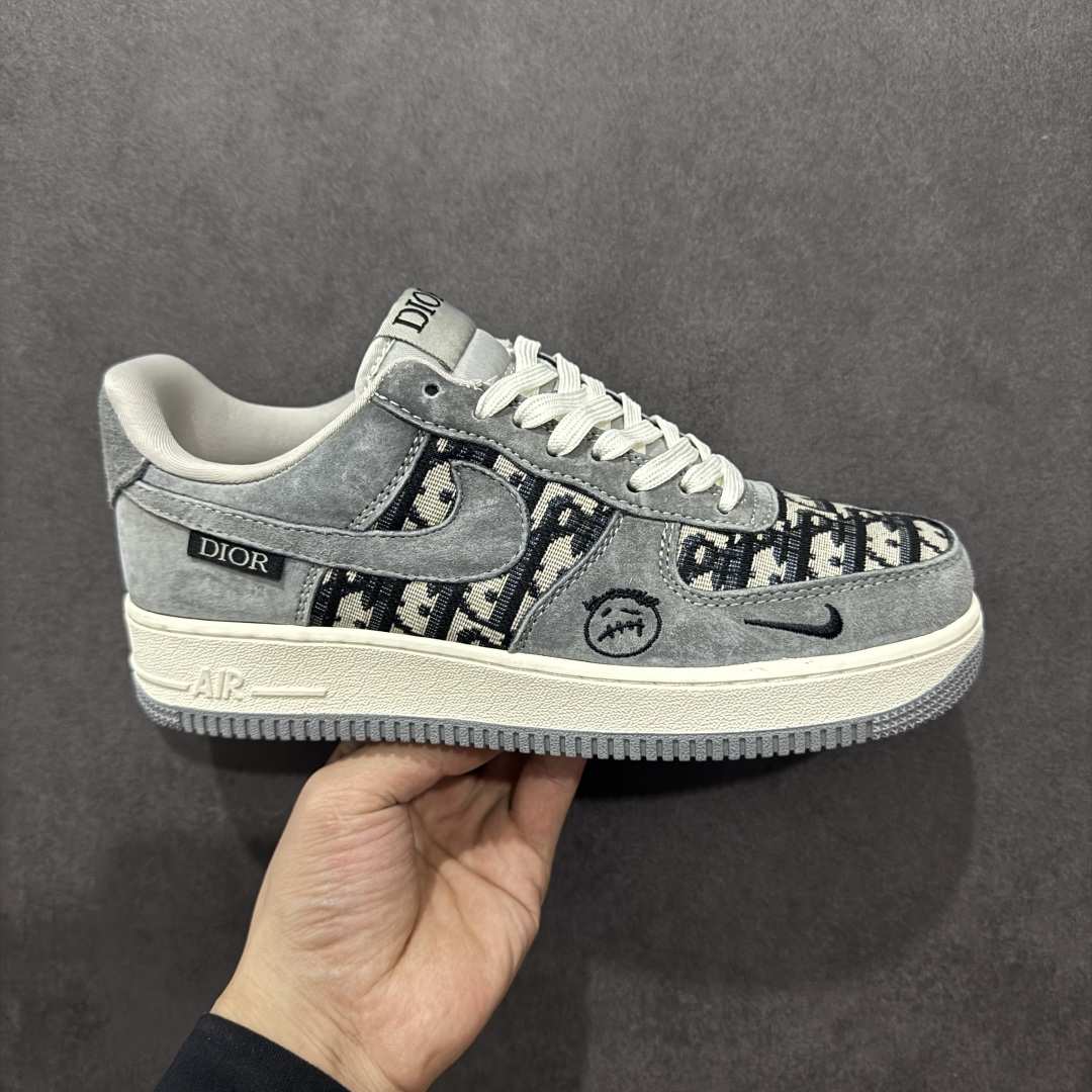 260  【定制版】Nike Air Force 1'07 Low 迪奥联名 灰针织鬼脸 空军一号低帮休闲板鞋 KK1988-056