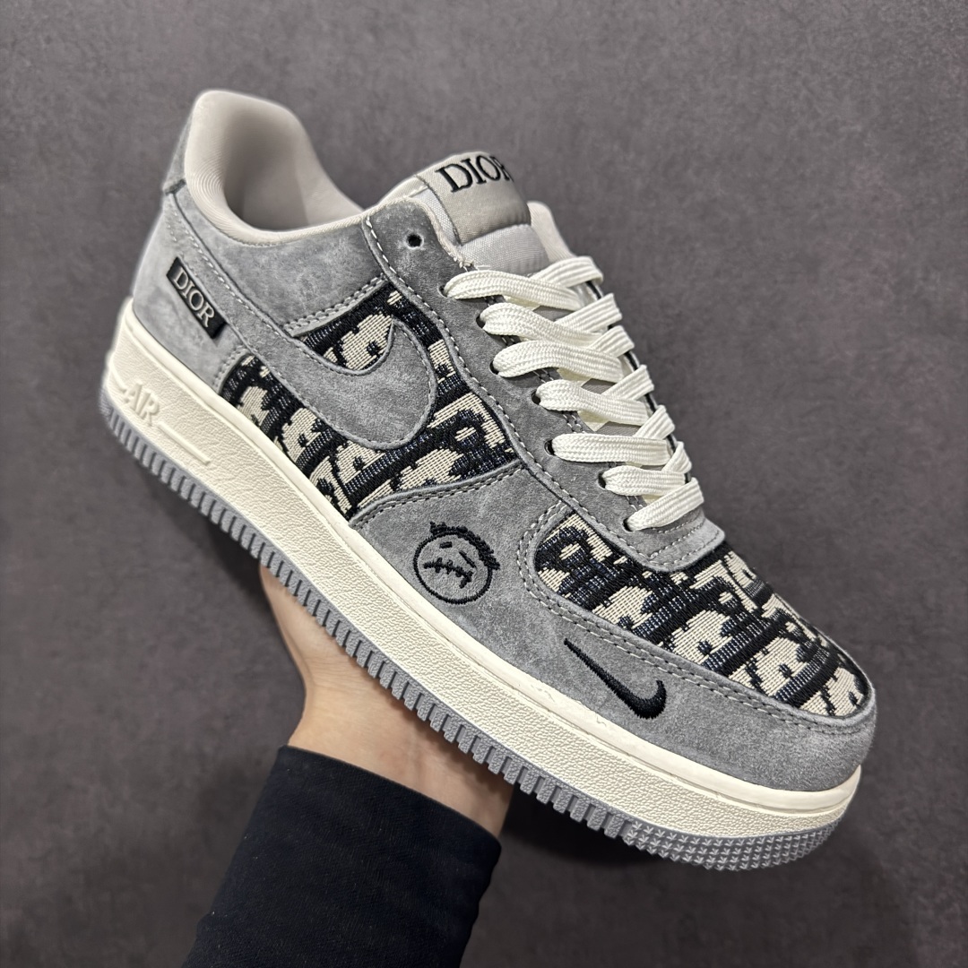 260  【定制版】Nike Air Force 1'07 Low 迪奥联名 灰针织鬼脸 空军一号低帮休闲板鞋 KK1988-056