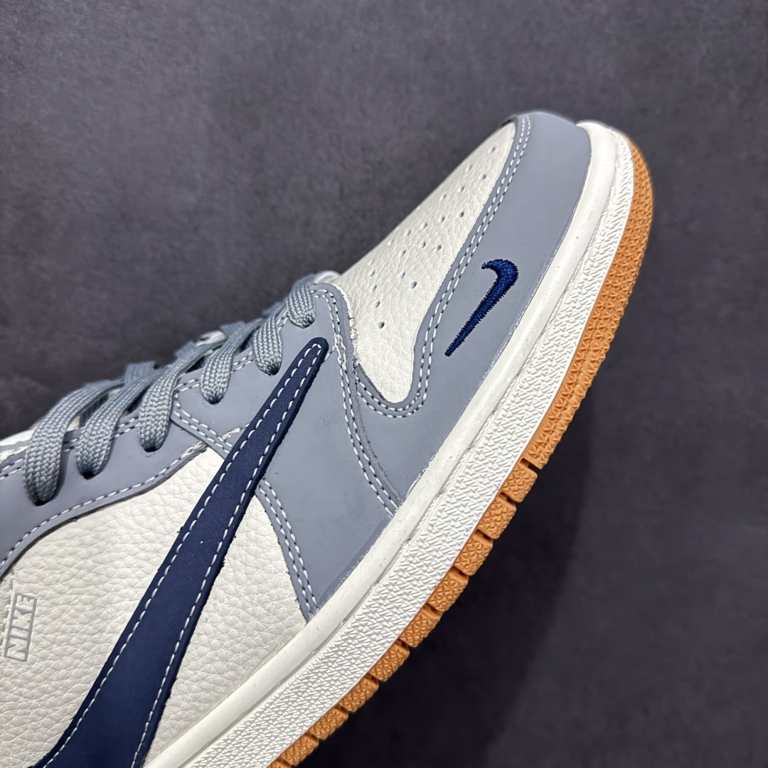 280  【定制版】Travis Scott x Fragment Design x Air Jordan 1 Low OG SP AJ1 乔1鬼脸联名 白蓝生胶 低帮文化休闲板鞋 LD2025-005