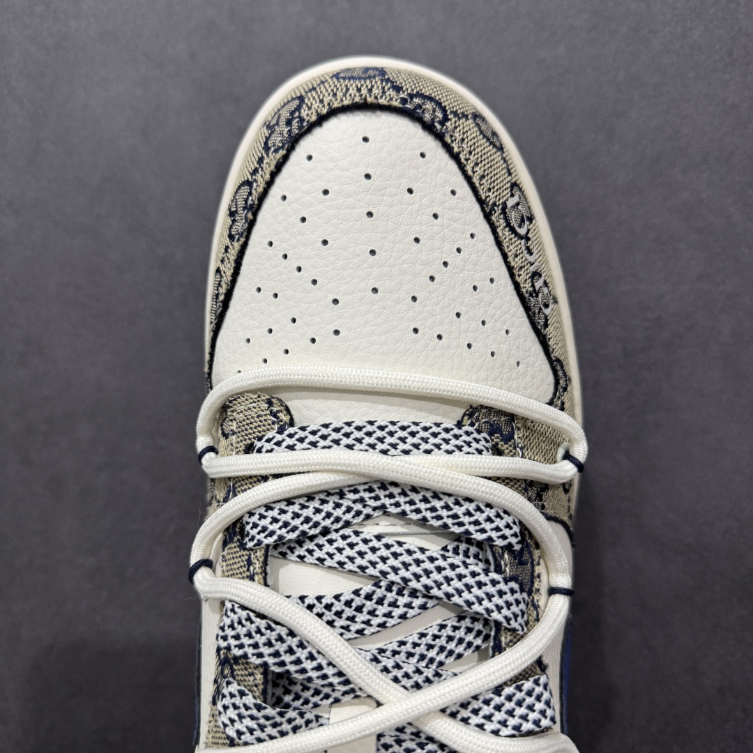300  【定制版】Nike SB Dunk Low 古驰联名 绑带织布蓝勾 周年高端定制 低帮休闲板鞋 SJ2068-317