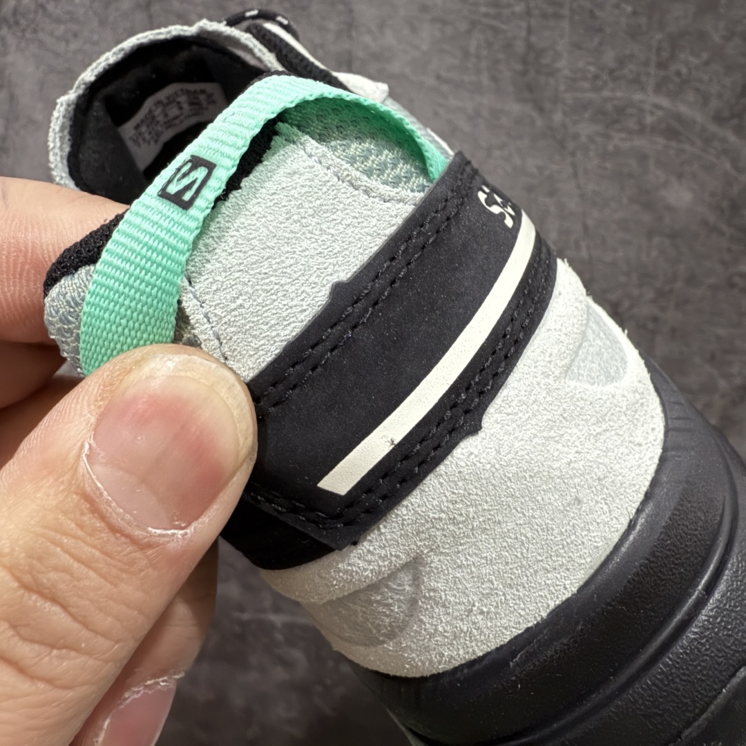 图片[2]-【绿X版】Salomon 萨洛蒙联名 X-Alp LTR系列 情侣款户外休闲运动鞋 黑色緑青色海湾绿 475961 原版购入开发 做货 这款由MM6全新演绎的X-AIp专注于其空气动力学的外观上，标志性白色与奶油色带来都市风格 鞋舌上的MM6 数字标志就像一枚手工印章，与SALOMON大胆而高科技的LOGO相得益彰 另一双则以纯粹的黑色打造，突出富质感的细节，标志性运动鞋被提炼为新的都市经典 为 SALOMON带来静谧气息 配送专柜精美包装 面料： 原版进口牛皮+透气网面 内里：原版进口透气网里 鞋底：原版开模防滑橡胶大底 底厚：4CM 尺码： 36 36.5 37.5 38 38.5 39 40 440.5 41 42 42.5 43 44 44.5 45 46-选品中心