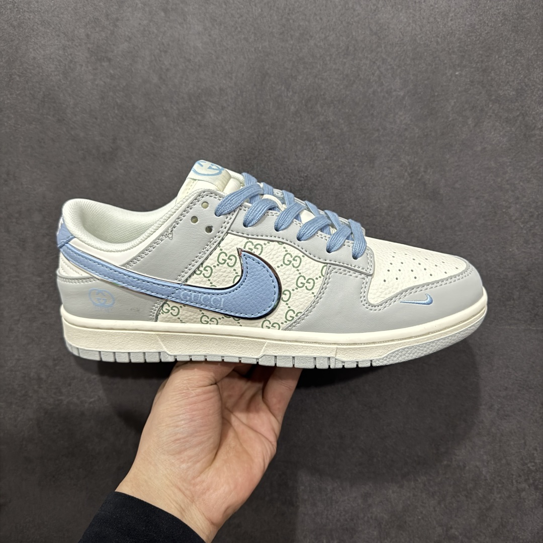 280  【定制版】Nike SB Dunk Low 古驰联名 灰蓝印花 周年高端定制 低帮休闲板鞋 JJ2508-556