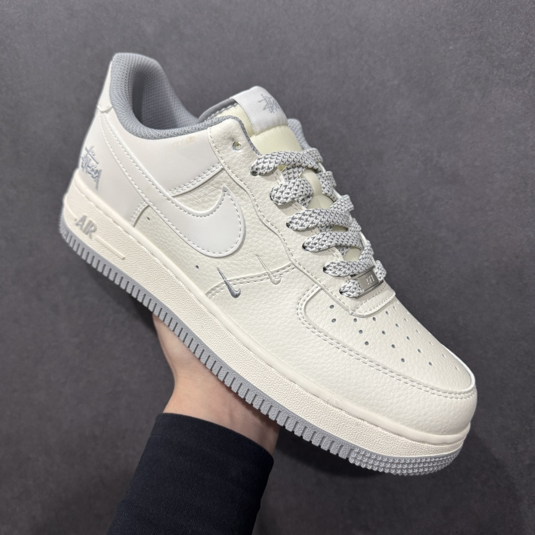 260  【定制版】Nike Air Force 1'07 Low 斯图西联名 小双勾灰底 空军一号低帮休闲板鞋 XZ6188-712
