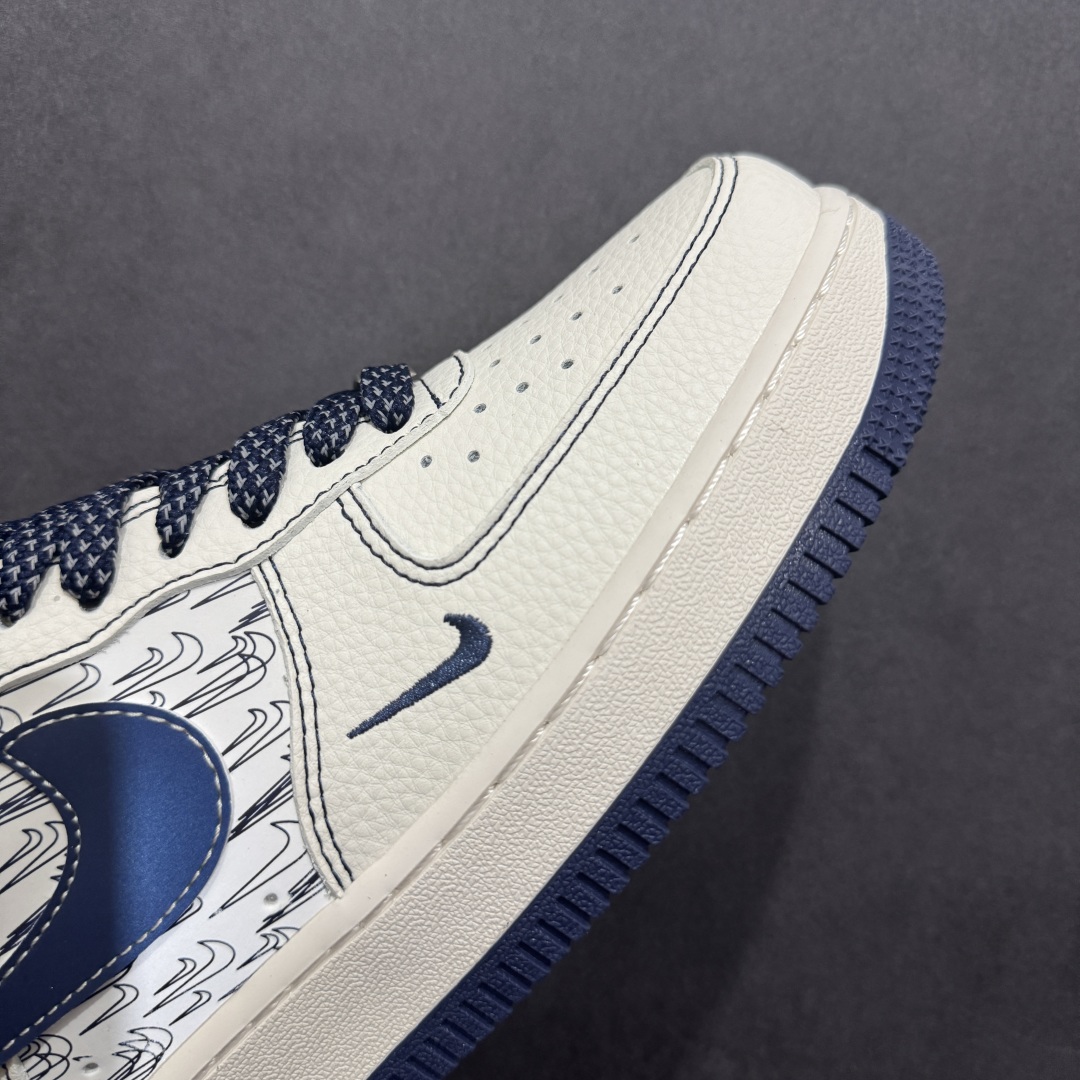 260  【定制版】Nike Air Force 1'07 Low 耐克联名 深蓝多重勾 空军一号低帮休闲板鞋 HH7518-069