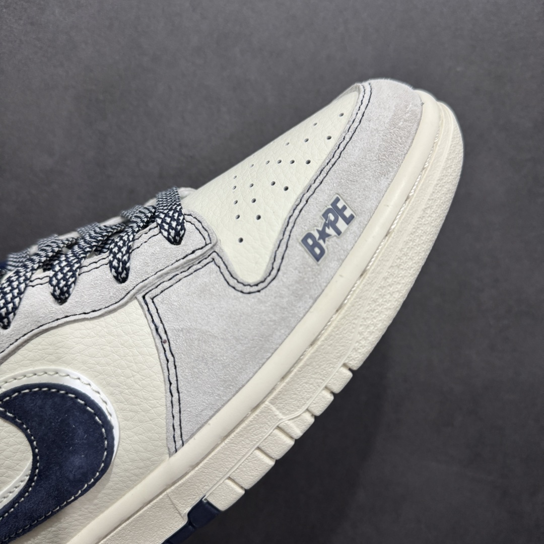 280  【定制版】Nike SB Dunk Low Bape联名 猪八蓝白双勾 周年高端定制 低帮休闲板鞋 SJ2558-018