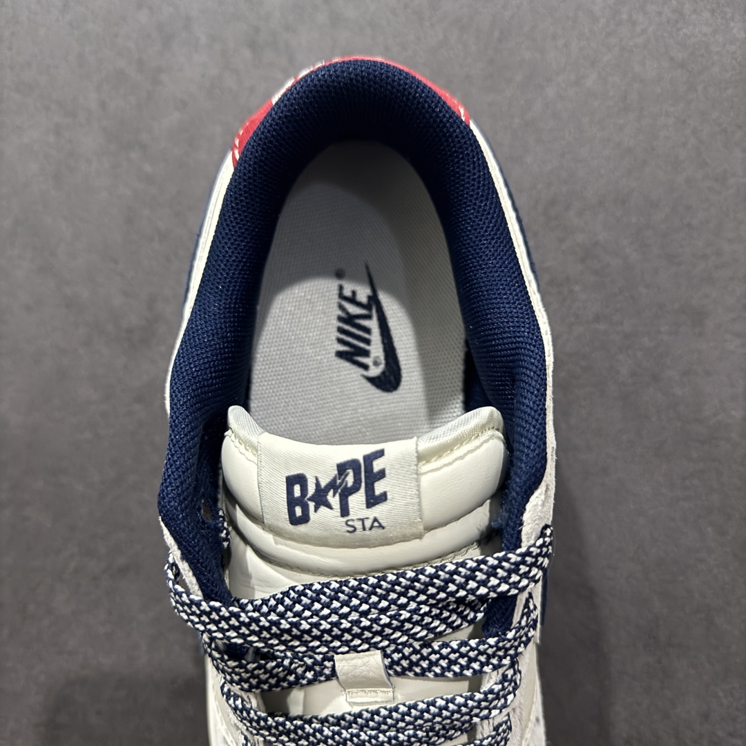 280  【定制版】Nike SB Dunk Low Bape联名 猪八蓝白双勾 周年高端定制 低帮休闲板鞋 SJ2558-018
