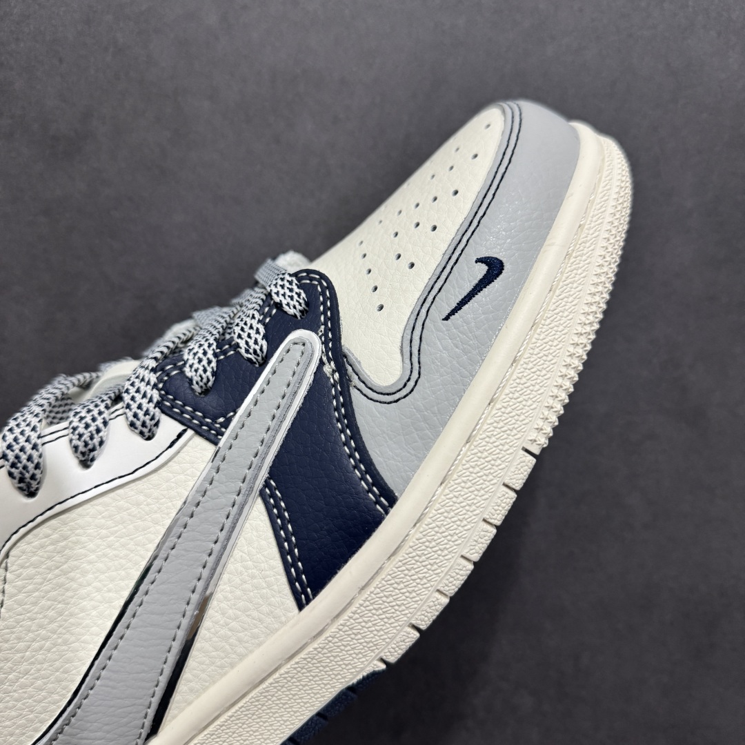 280  【定制版】Travis Scott x Fragment Design x Air Jordan 1 Low OG SP AJ1 乔1 Supreme联名 双拼灰星星 低帮文化休闲板鞋 XS7089-549