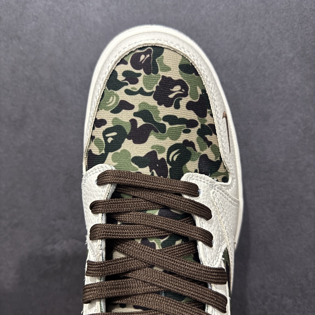 280  【定制版】Travis Scott x Fragment Design x Air Jordan 1 Low OG SP AJ1 乔1 Bape联名 米棕迷彩 低帮文化休闲板鞋 XS2024-019