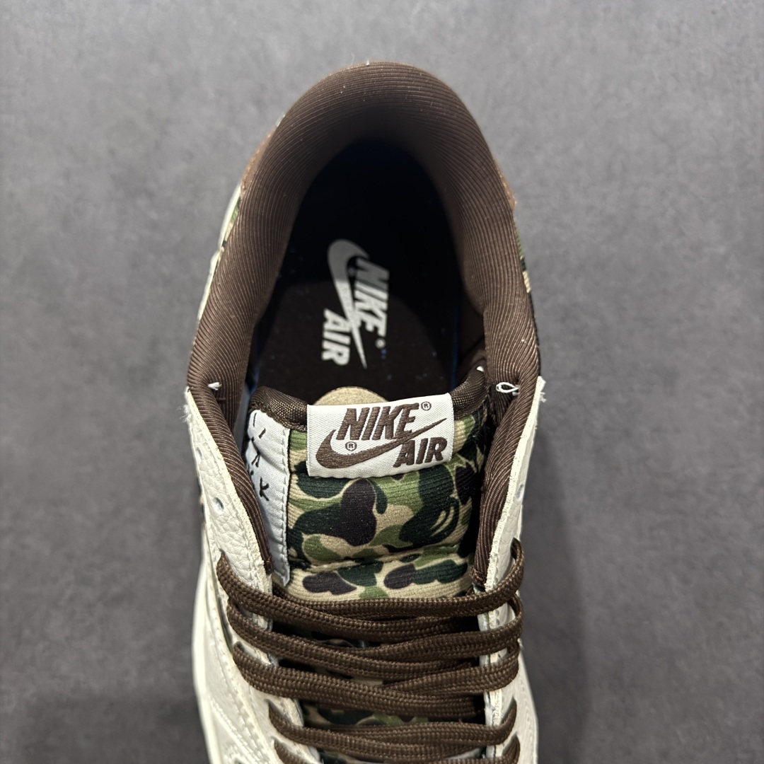 280  【定制版】Travis Scott x Fragment Design x Air Jordan 1 Low OG SP AJ1 乔1 Bape联名 米棕迷彩 低帮文化休闲板鞋 XS2024-019