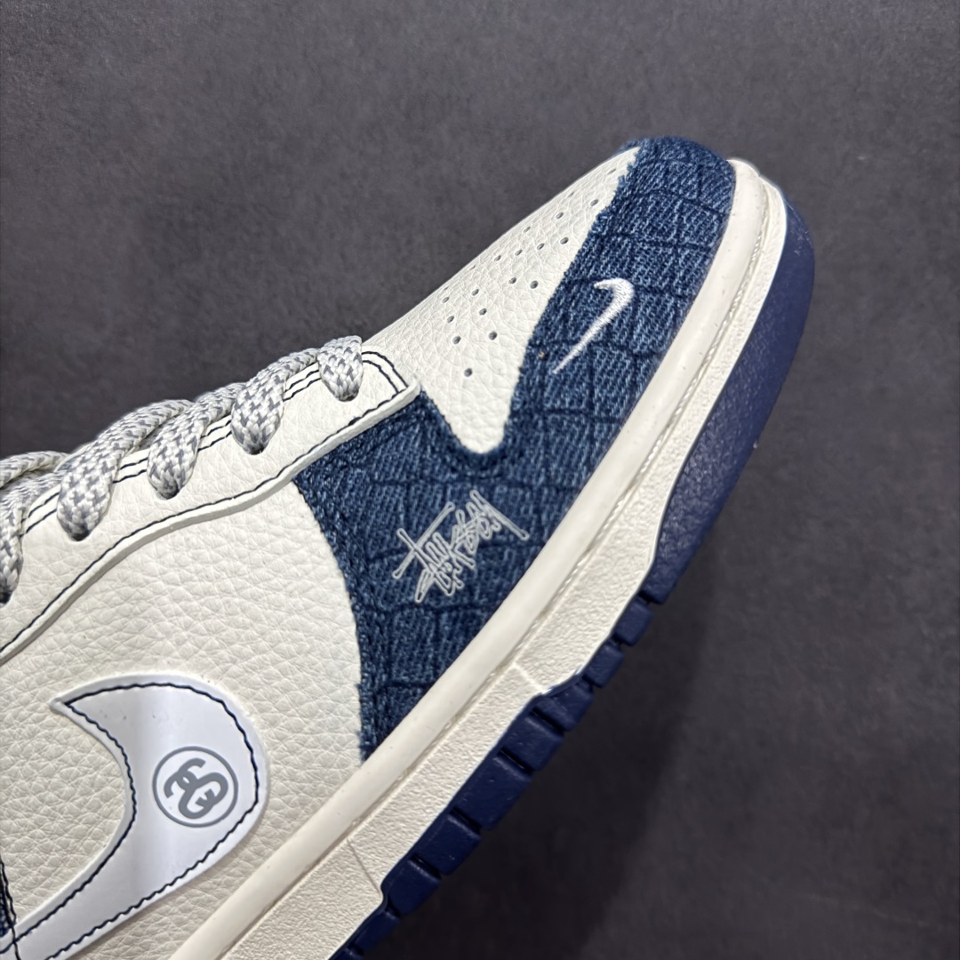 280  【定制版】Nike SB Dunk Low 斯图西联名 反光蓝牛仔 低帮休闲板鞋 ZH2598-268