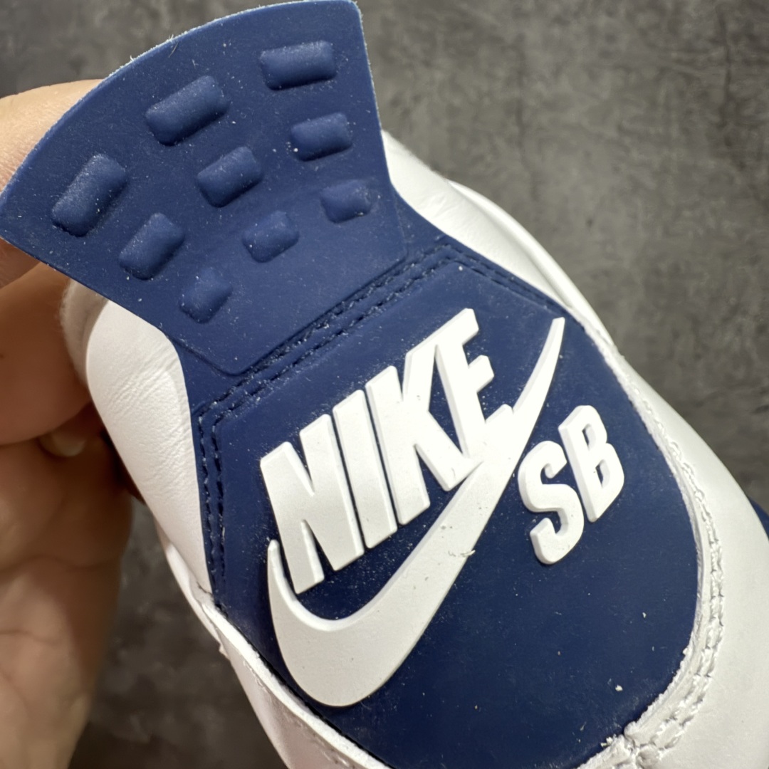 图片[5]-【原厂版】NK SB x Air Jordan AJ4 联名海军蓝 白蓝 DR5415-100 全新升级改良 原鞋原楦原纸板同源开发 完美呈现乔4的版型 内侧正确双色网格 还原细节 原厂皮料 正确气垫颜色 正确网格工艺 正确拉帮工艺 全鞋原装材料制作 原档案原模具打造 支持全方位与正品对比 尺码：40 40.5 41 42 42.5 43 44 44.5 45 46 47.5-选品中心