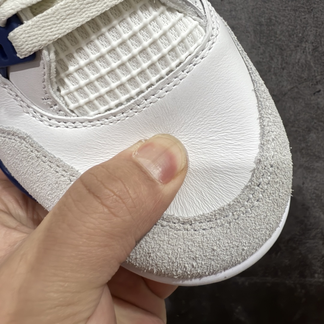 图片[2]-【原厂版】NK SB x Air Jordan AJ4 联名海军蓝 白蓝 DR5415-100 全新升级改良 原鞋原楦原纸板同源开发 完美呈现乔4的版型 内侧正确双色网格 还原细节 原厂皮料 正确气垫颜色 正确网格工艺 正确拉帮工艺 全鞋原装材料制作 原档案原模具打造 支持全方位与正品对比 尺码：40 40.5 41 42 42.5 43 44 44.5 45 46 47.5-选品中心