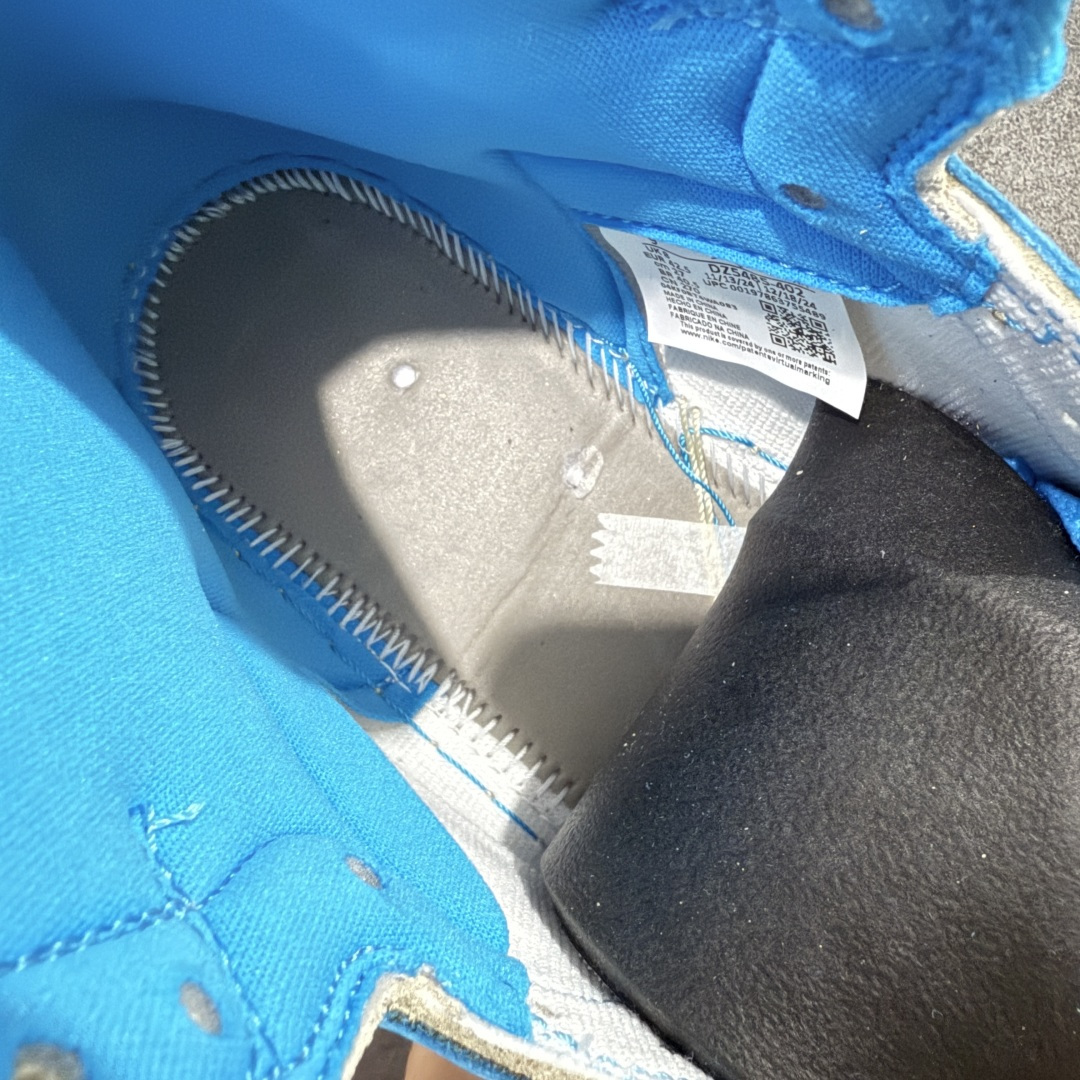 图片[10]-【莞产DG纯原】Air Jordan 1 High OG \”UNC Reimagined\” AJ1 乔1做旧北卡蓝复刻 爆裂纹高帮篮球鞋 全新批次 原厂皮料 正确爆裂纹 清洁度超高，所有细节经得起推敲，外贸零售首选版本 高价零售推荐版本💪🏻 原楦原纸板开发 极致一眼正品既视感 原厂皮料 原厂拉帮工艺 全部采用原厂电脑车 针距 边距完全同步原鞋 原厂特供皮料承诺百分百一致原鞋 鞋面清洁度最高QC检验标准 控制溢胶 飞翼3D高频深度立体 全市场仅此一家 鞋盒、防尘纸 均采购来自原厂 尺码：40 40.5 41 42 42.5 43 44 44.5 45 46 47.5-选品中心