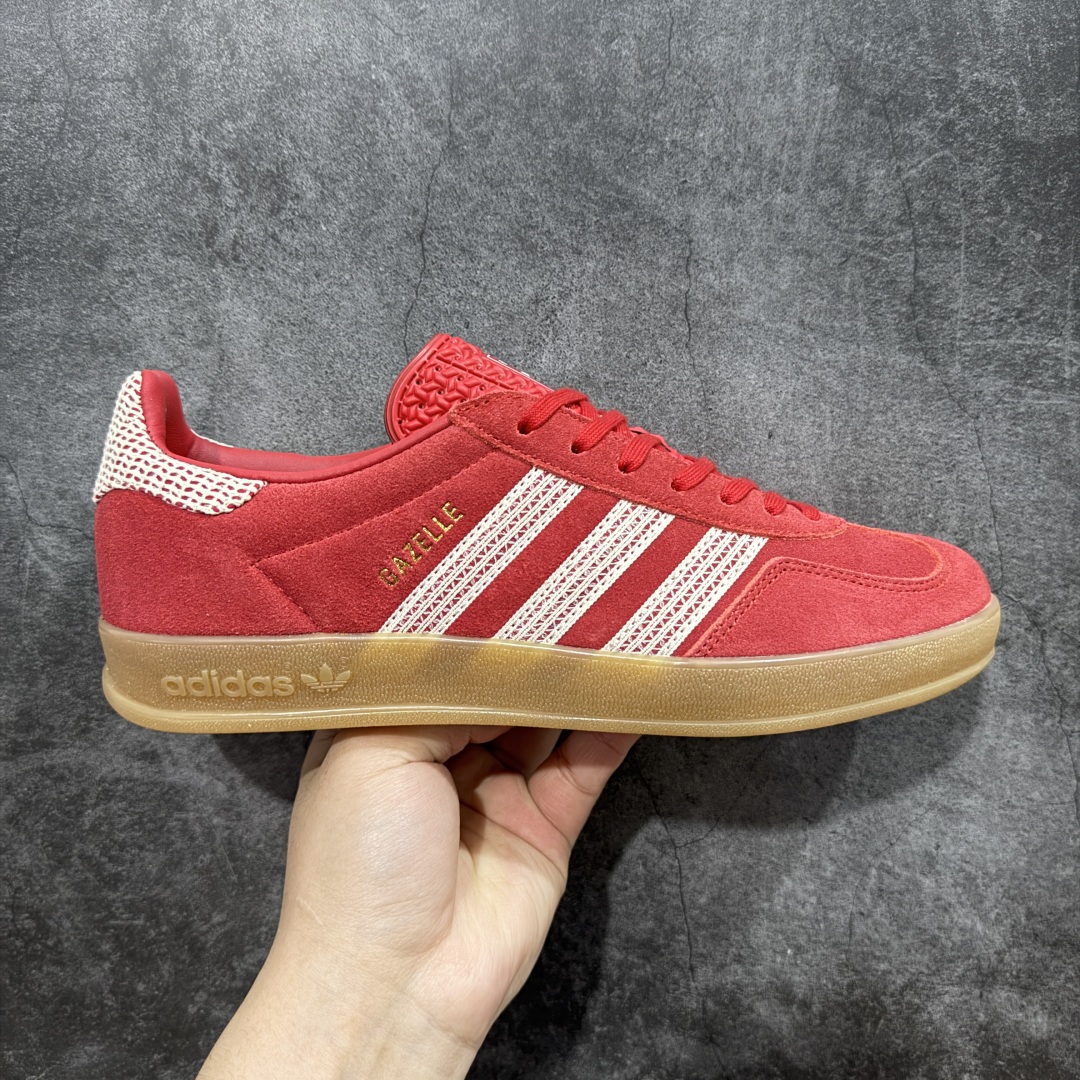 220  【Top纯原】AD Original Gazelle Indoor Trainers 瞪羚室内鞋系列低帮复古百搭休闲运动德训风板鞋 JI2756