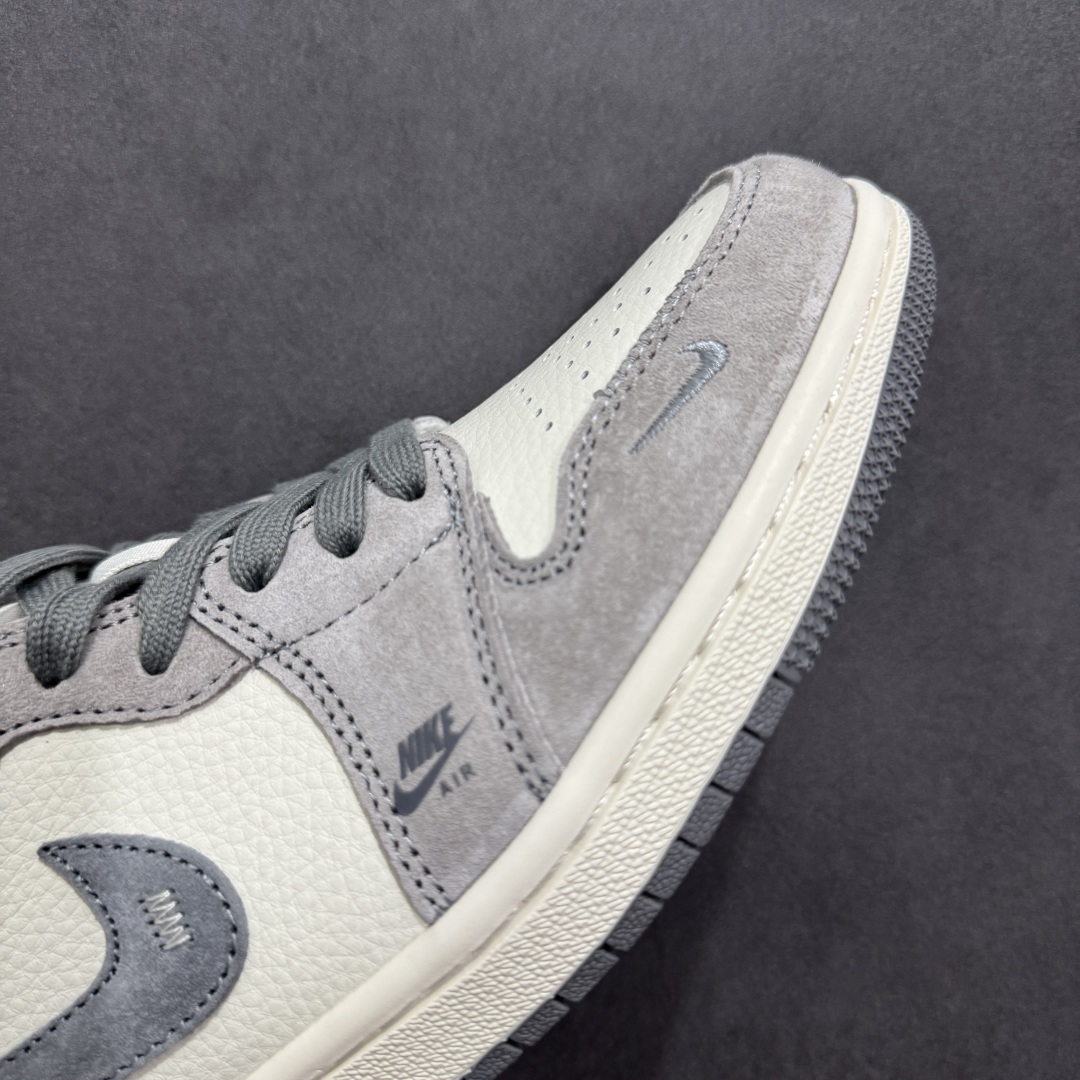  
【定制版】Air Jordan 1 Low AJ1 乔1 斯图西联名 米灰金属标 高端定制 低帮复古