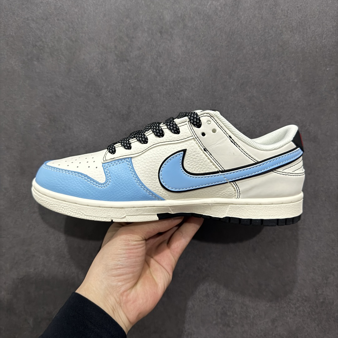  
【定制版】Nike SB Dunk Low 斯图西联名 双拼黑蓝 周年高端定制 低帮休闲板鞋 ZH2