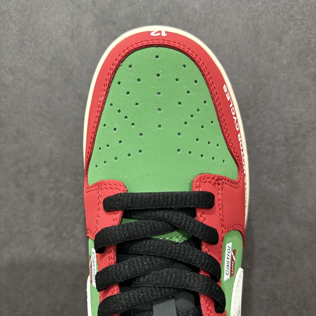  
【定制版】Nike SB Dunk Low 赛车红绿配色 周年高端定制 低帮休闲板鞋 MU0232-