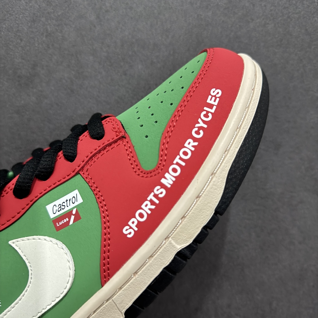  
【定制版】Nike SB Dunk Low 赛车红绿配色 周年高端定制 低帮休闲板鞋 MU0232-