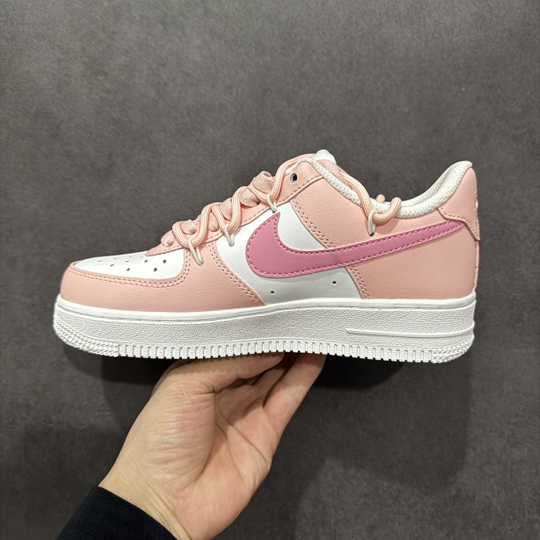 260  【定制版】Nike Air Force 1'07 Low 粉色恋人 空军一号低帮休闲板鞋 YY2023-762