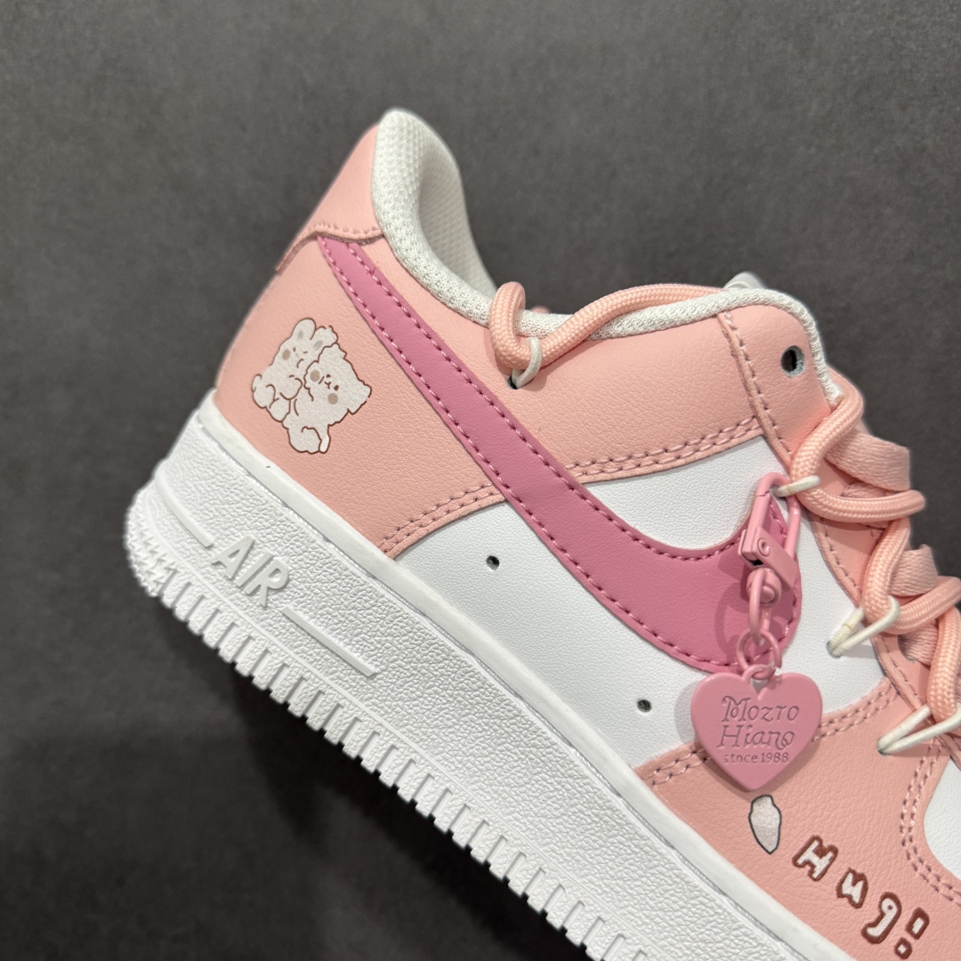 260  【定制版】Nike Air Force 1'07 Low 粉色恋人 空军一号低帮休闲板鞋 YY2023-762