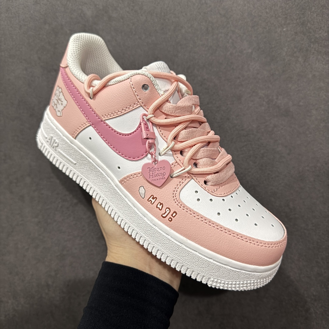 260  【定制版】Nike Air Force 1'07 Low 粉色恋人 空军一号低帮休闲板鞋 YY2023-762