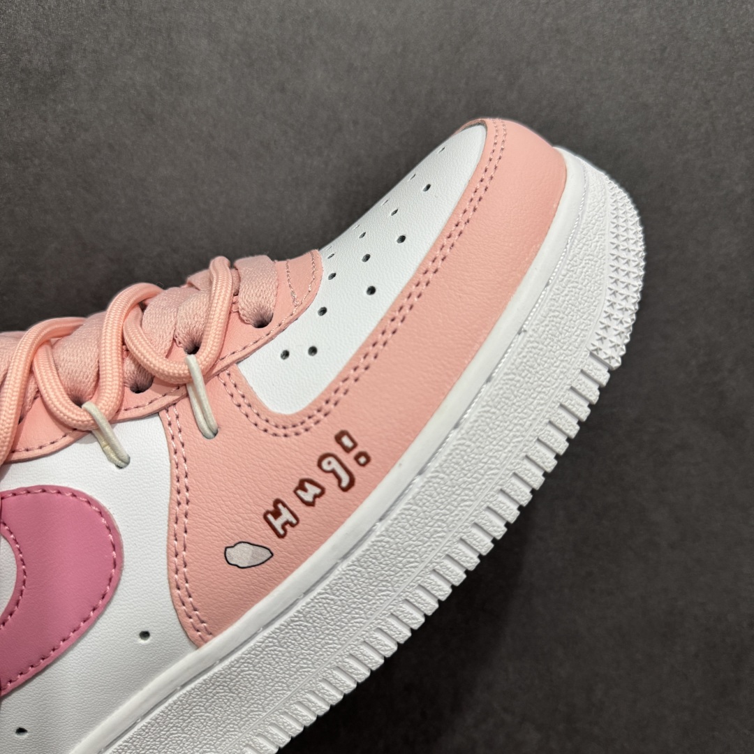 260  【定制版】Nike Air Force 1'07 Low 粉色恋人 空军一号低帮休闲板鞋 YY2023-762