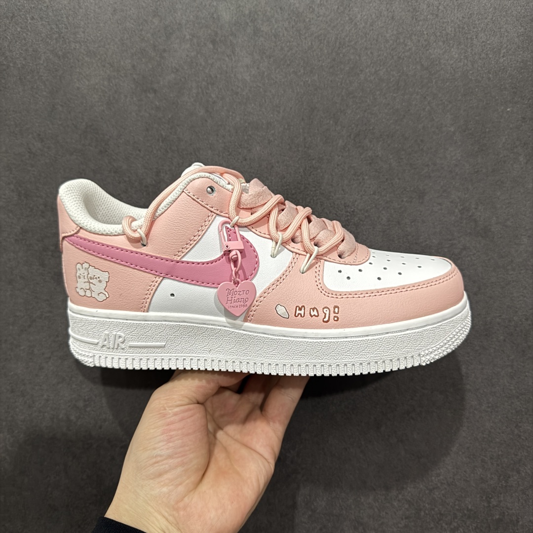 260  【定制版】Nike Air Force 1'07 Low 粉色恋人 空军一号低帮休闲板鞋 YY2023-762
