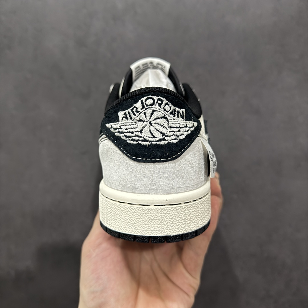 280  【定制版】Travis Scott x Fragment Design x Air Jordan 1 Low OG SP AJ1 乔1 斯图西联名 米黑织布 低帮文化休闲板鞋 YX5066-301