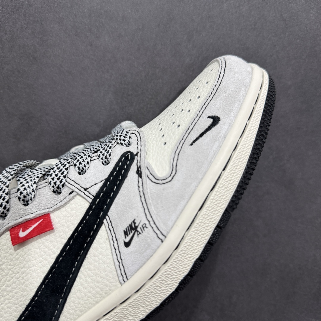 280  【定制版】Travis Scott x Fragment Design x Air Jordan 1 Low OG SP AJ1 乔1 斯图西联名 米黑织布 低帮文化休闲板鞋 YX5066-301