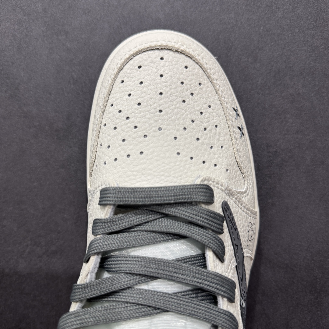 280  【定制版】Travis Scott x Fragment Design x Air Jordan 1 Low OG SP AJ1 乔1 北面联名 米灰波浪 低帮文化休闲板鞋 XS2024-013