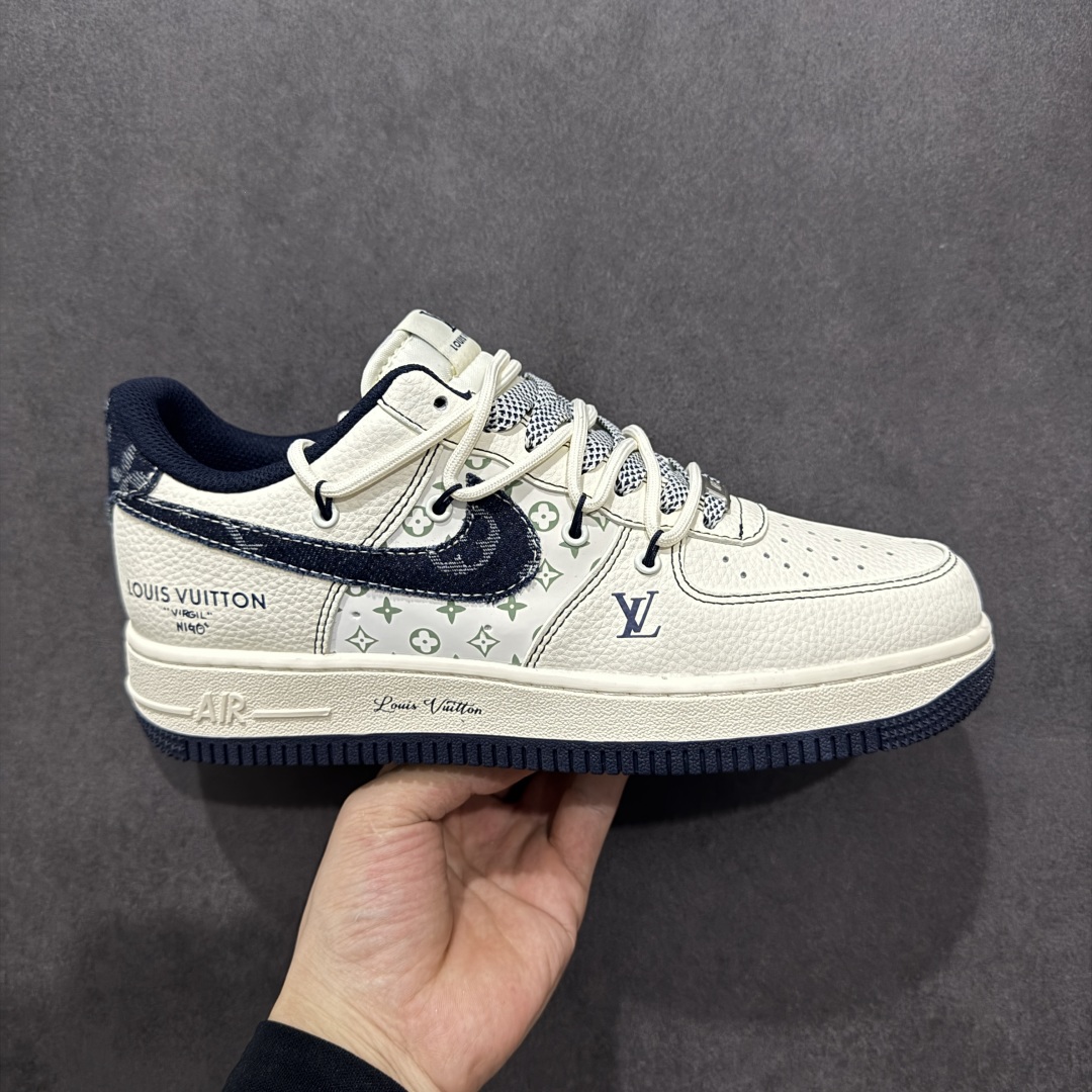 260  【定制版】Nike Air Force 1'07 Low LV联名 黑牛仔勾抽绳 空军一号低帮休闲板鞋 DM6868-060