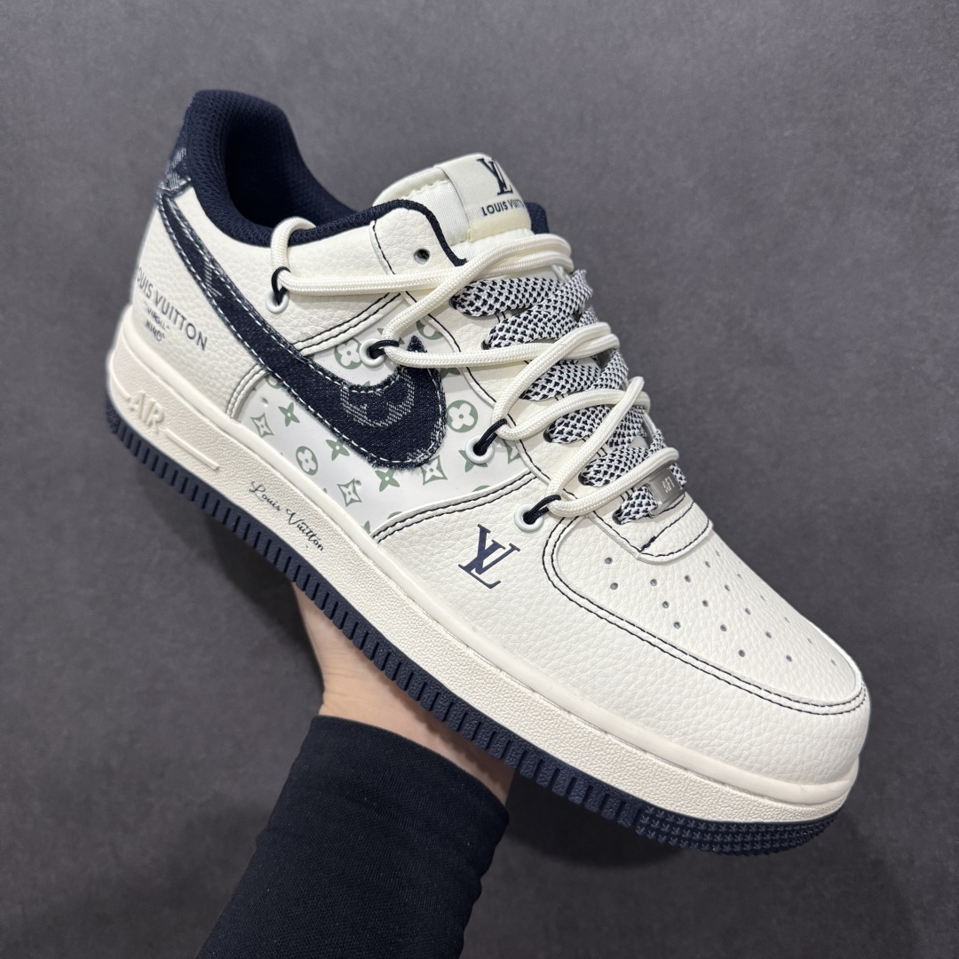 260  【定制版】Nike Air Force 1'07 Low LV联名 黑牛仔勾抽绳 空军一号低帮休闲板鞋 DM6868-060