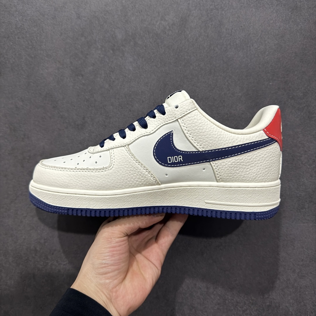 260  【定制版】Nike Air Force 1'07 Low 迪奥联名 深蓝红尾 空军一号低帮休闲板鞋 KK1988-067