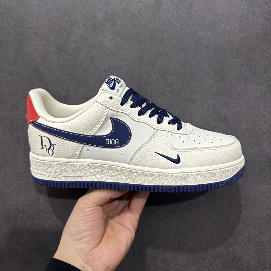 260  【定制版】Nike Air Force 1'07 Low 迪奥联名 深蓝红尾 空军一号低帮休闲板鞋 KK1988-067