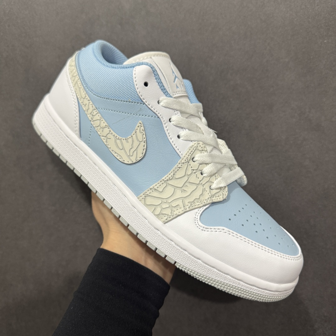 200  【K版】Air Jordan AJ1 Low 白蓝爆裂纹 IB7692-400